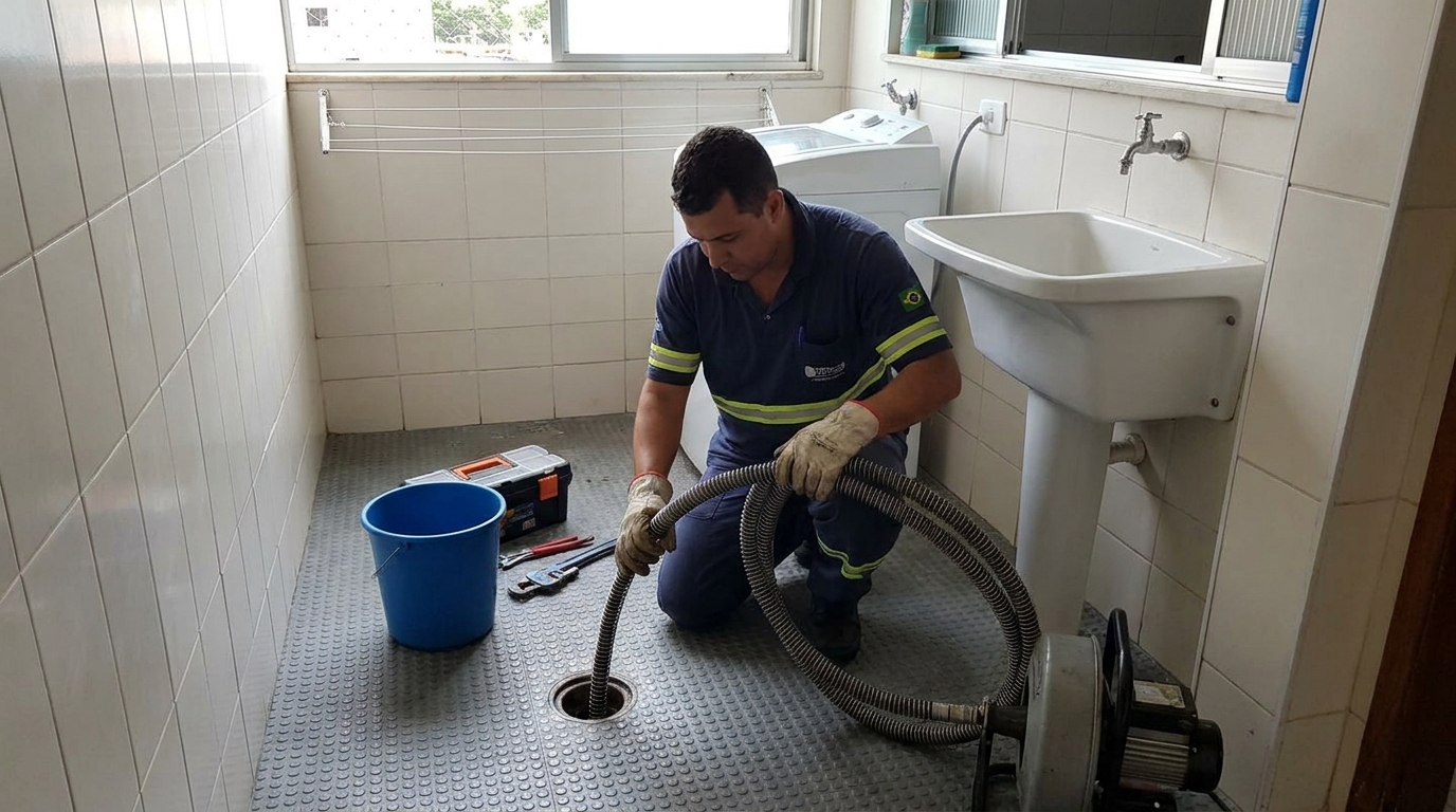 Desobstrução na Cozinha no Bosque dos Ipês, Americana‑SP